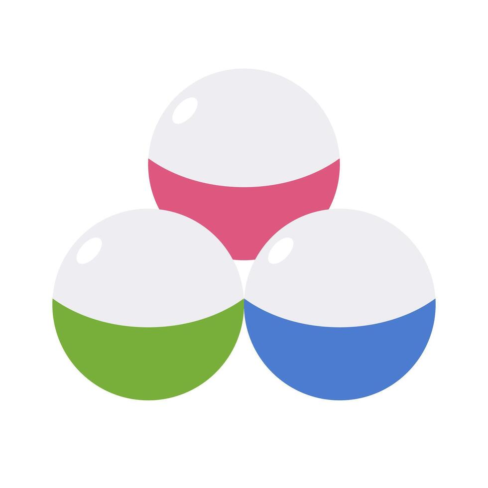 Colorful gacha capsules icon. vector