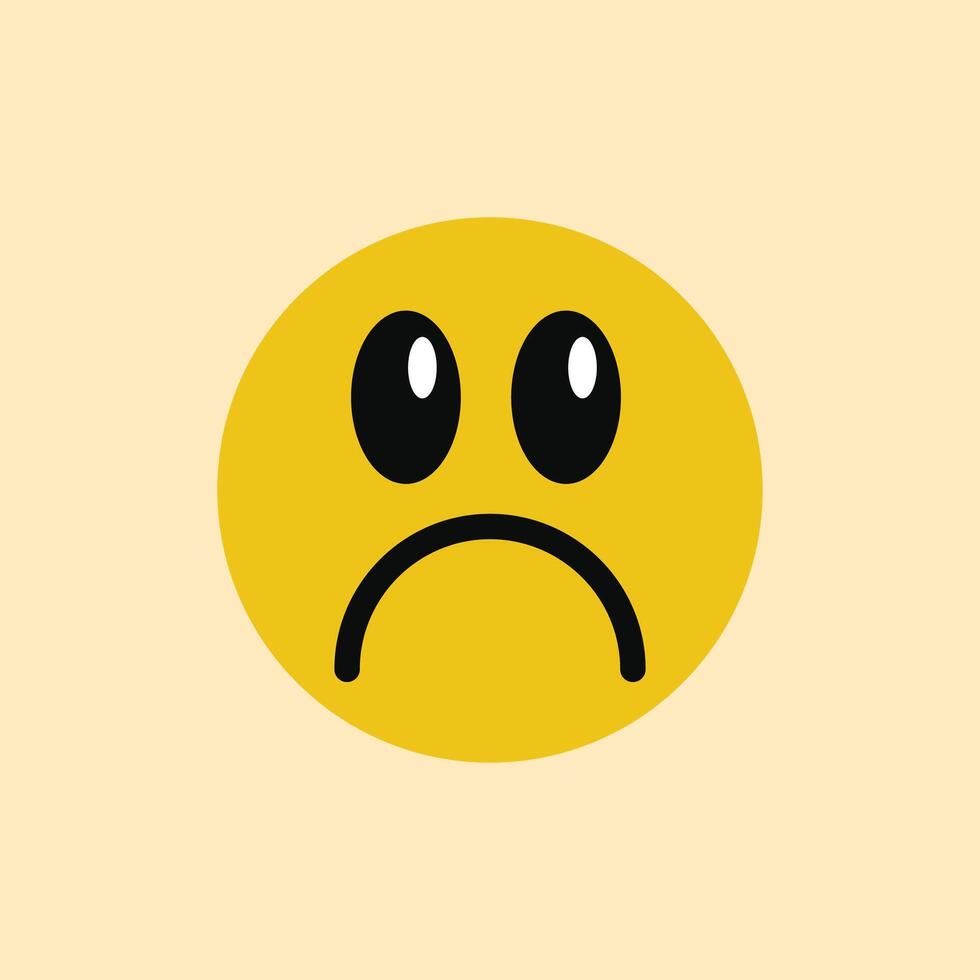 Emoji set. Cute yellow emotional face. colorful flat icons with different emotions and character. Sad and happy, funny and angry, laughing and crying. Round mood faces. Yellow emoticons. vector