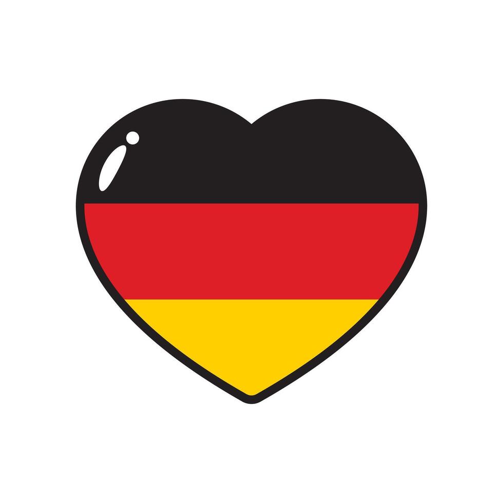 Black, red and yellow colored heart icons, as the colors of Germany flag. vector