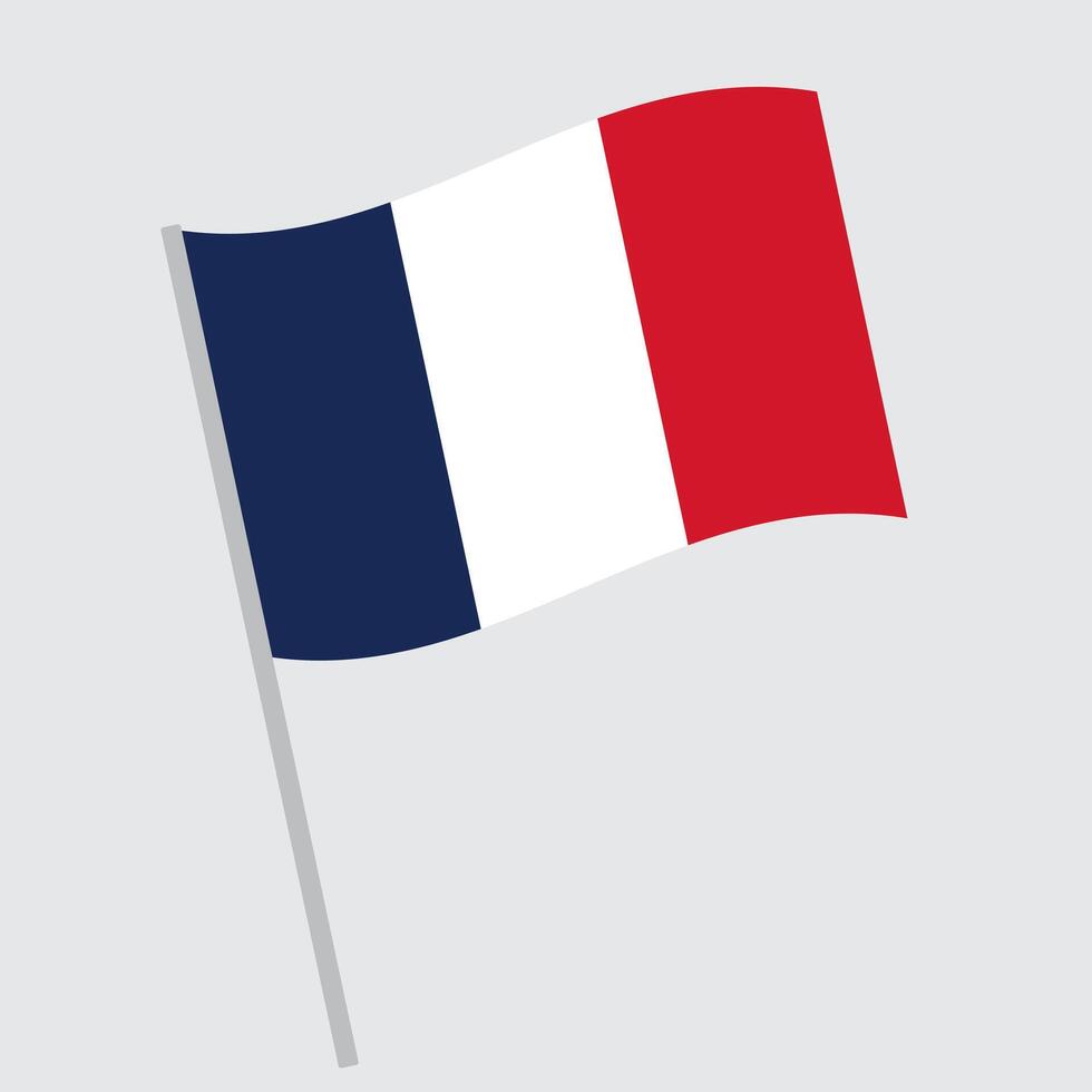 The national flag of France. Flat design illustration. vector