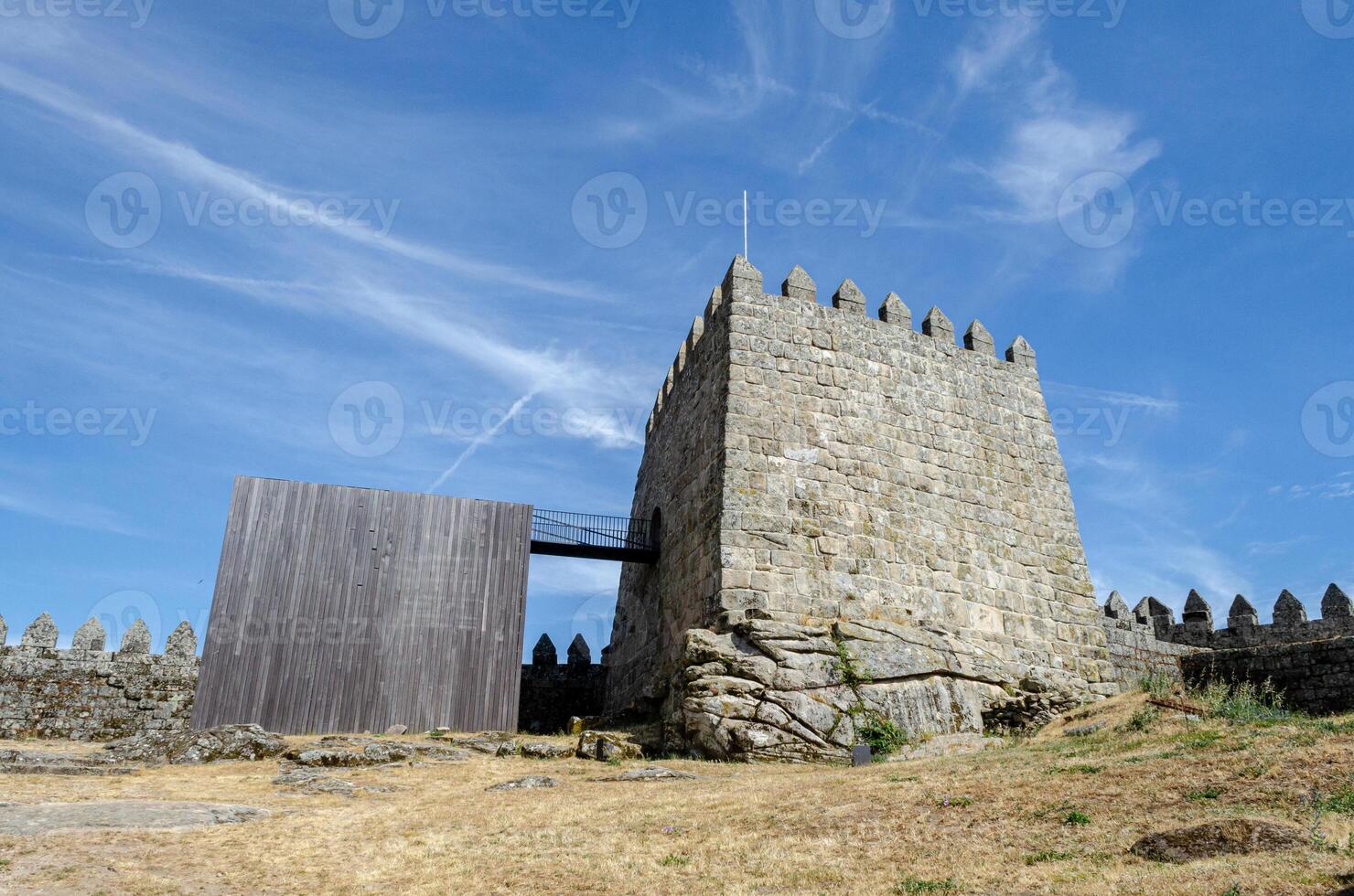 Castle tower in the medieval town of Trancoso, Portugal. photo