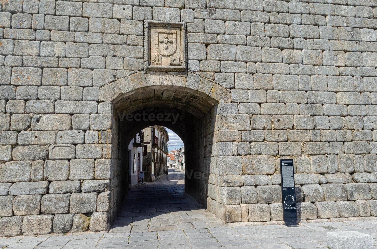 One of the entrance gates to the walled enclosure of the city of Trancoso. Portugal. photo