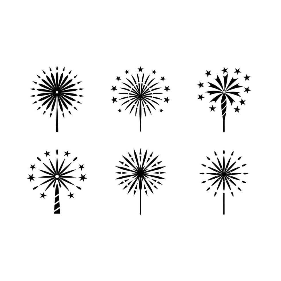 Vibrant firework and line art design for festive celebrations vector