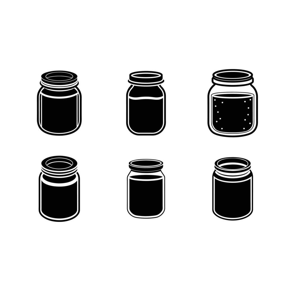 jar with clean line art, perfect for modern designs and illustrations. vector