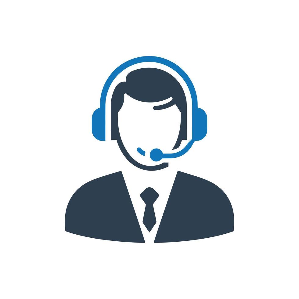 Customer service representative icon vector
