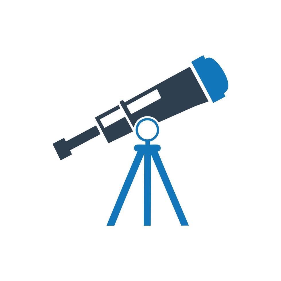 Telescope Icon, Observatory Astronomy Telescope Icon vector