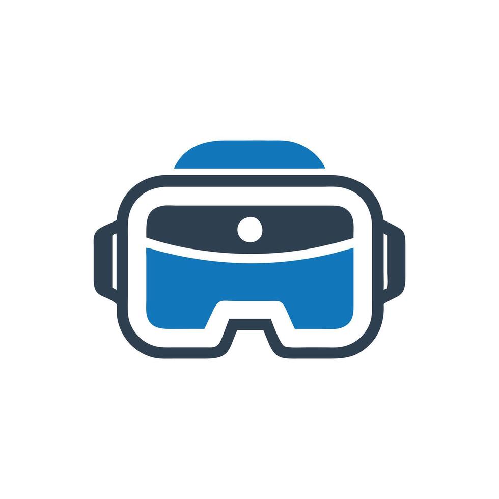 Virtual Reality Icon, Safety goggles icon vector