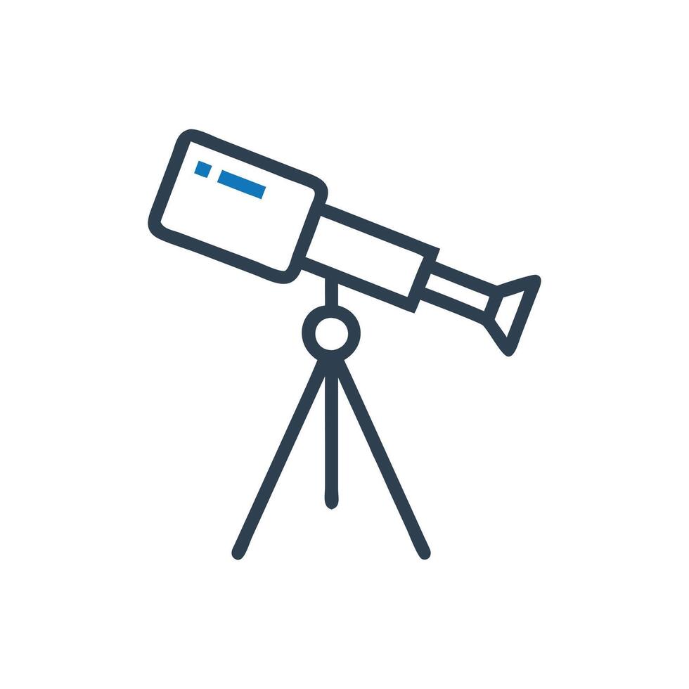 Observatory Astronomy Telescope Icon vector