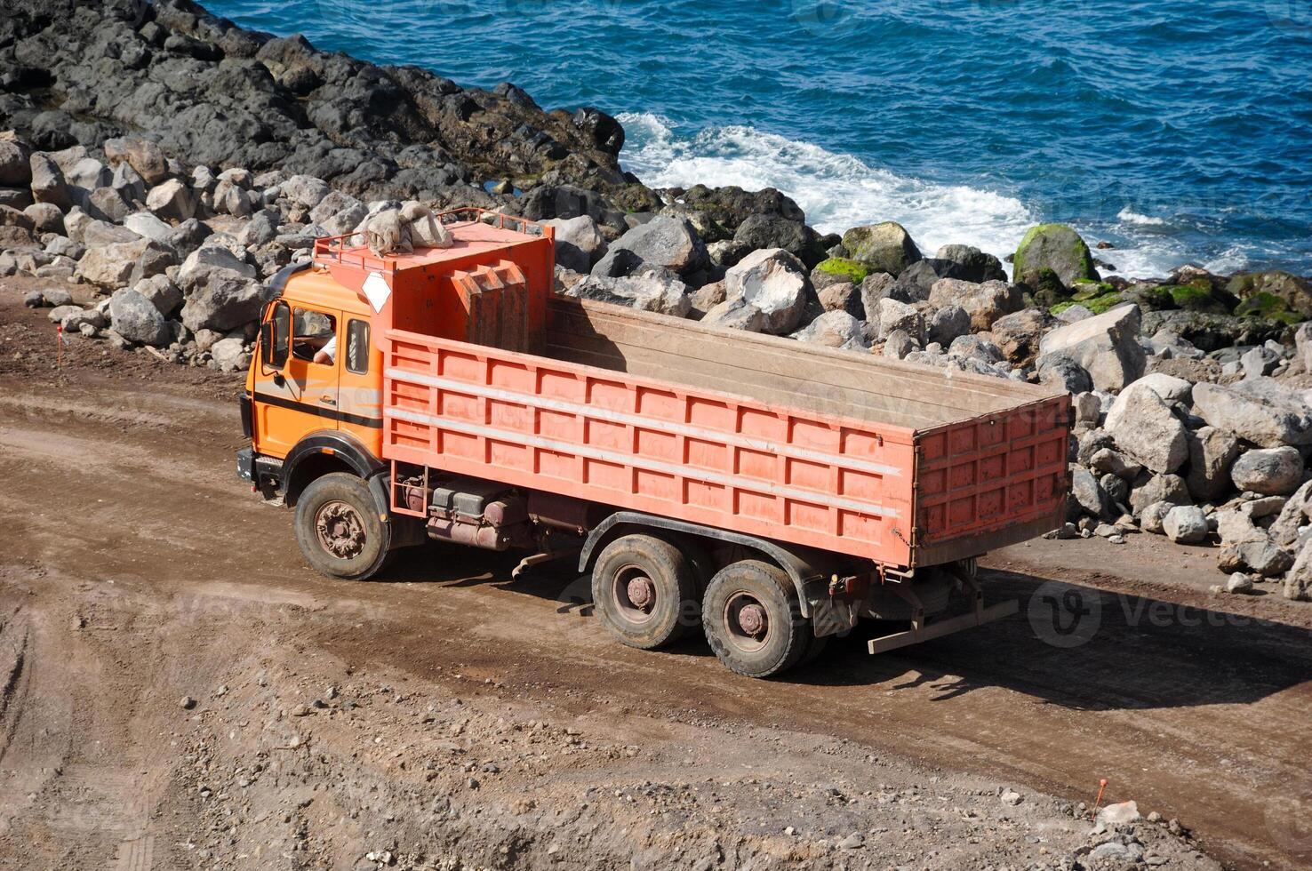An Orange truck photo