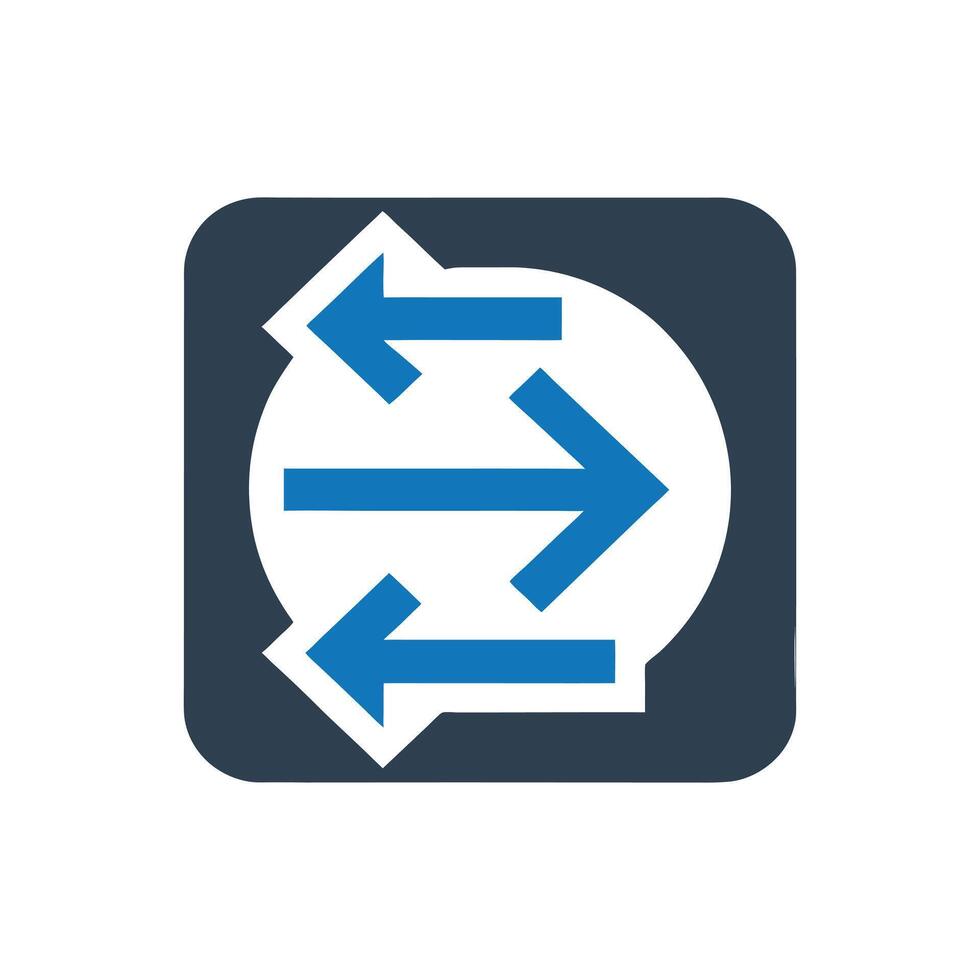 Bulk Transfer In Icon, Transfer Swap Icon vector