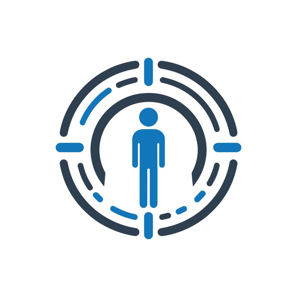 Person In Portal Icon vector