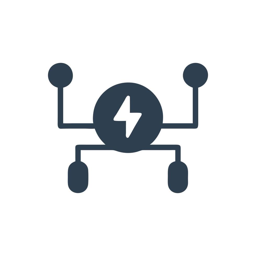 Electricity Icon, Plug icon, Lightning bolt icon vector