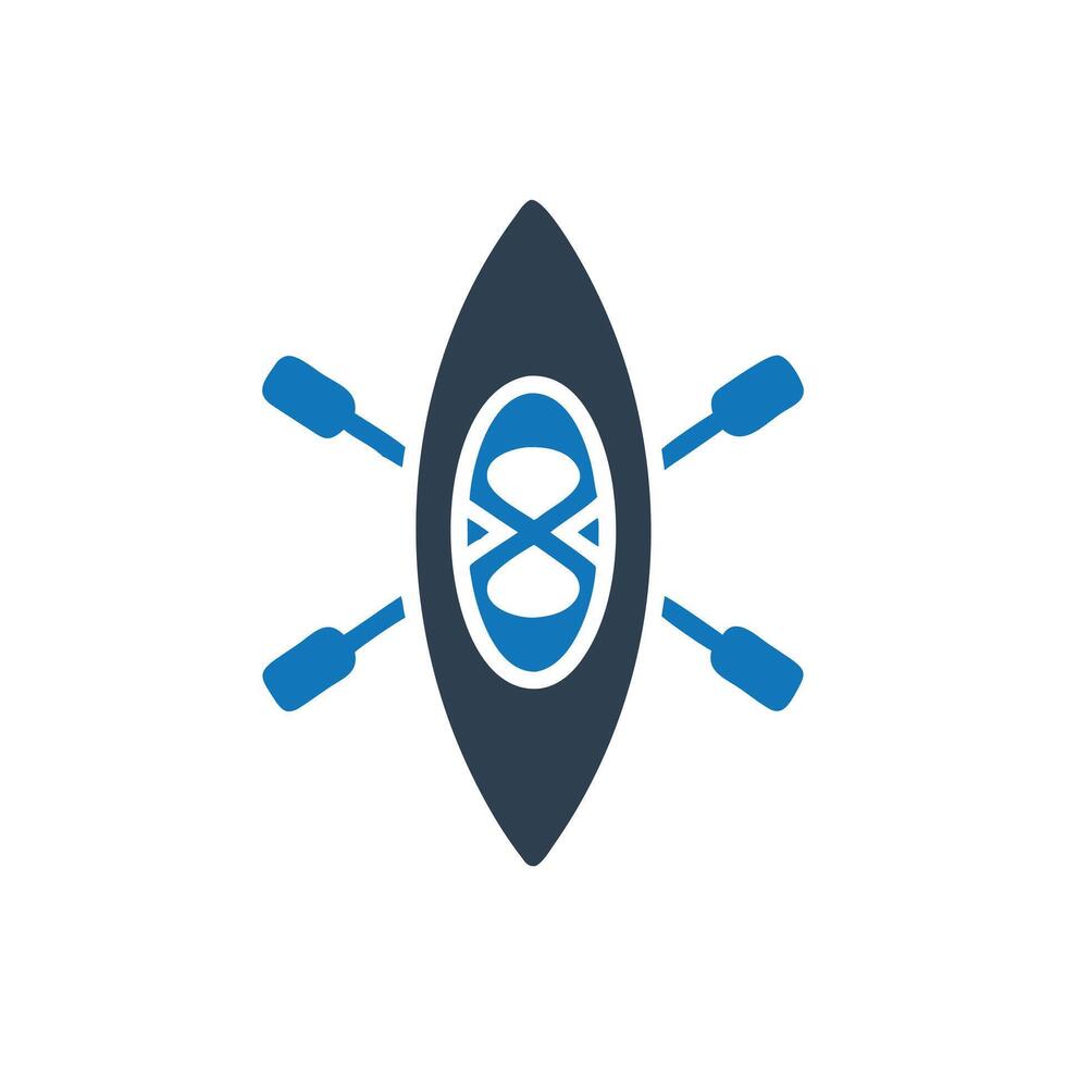 Rowing icon, Rowboat icon vector