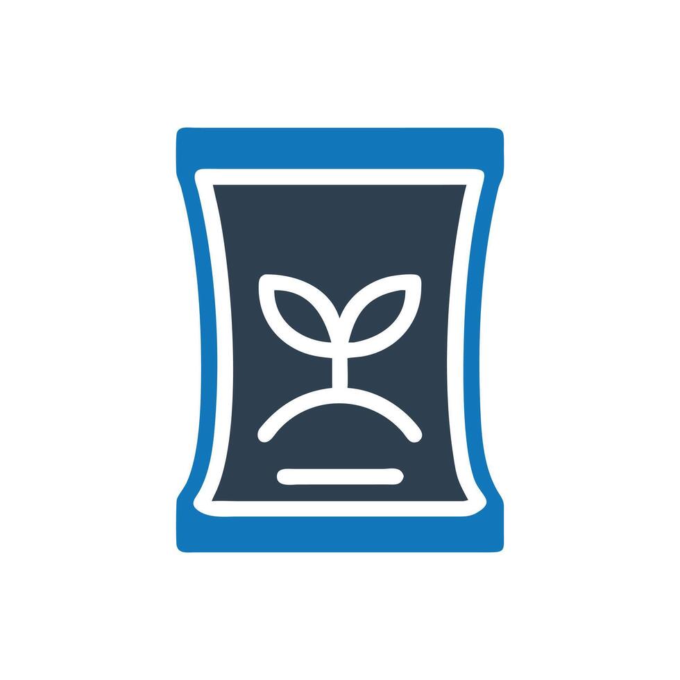 Seed Packet Icon, Bag of grain icon, Seed bag icon vector