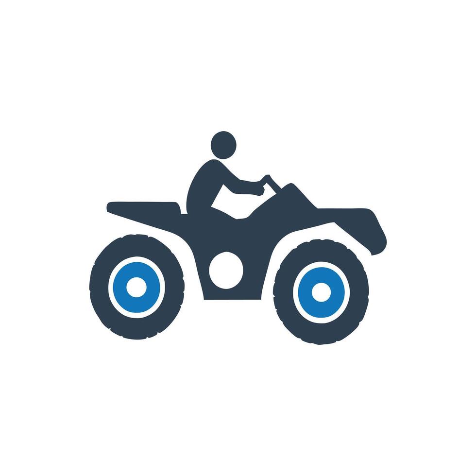 Person riding a snowmobile icon, Snowmobile icon vector