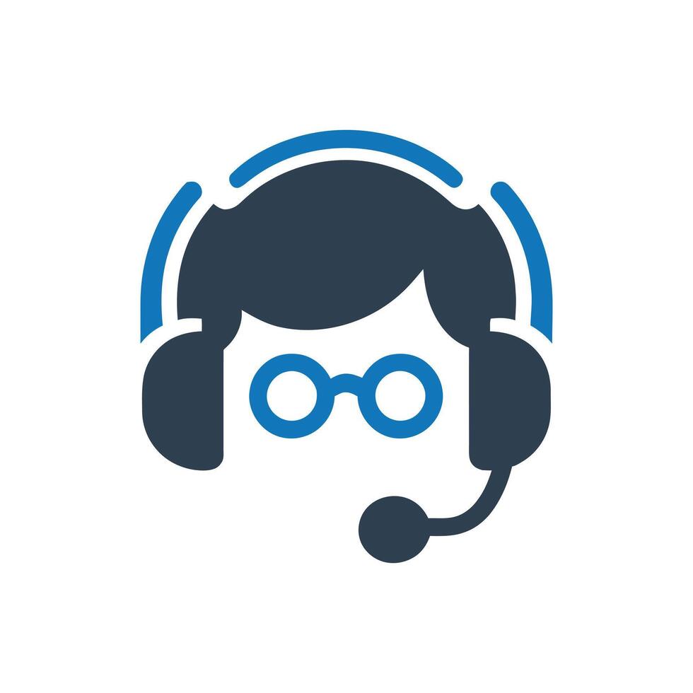 Customer service rep icon vector