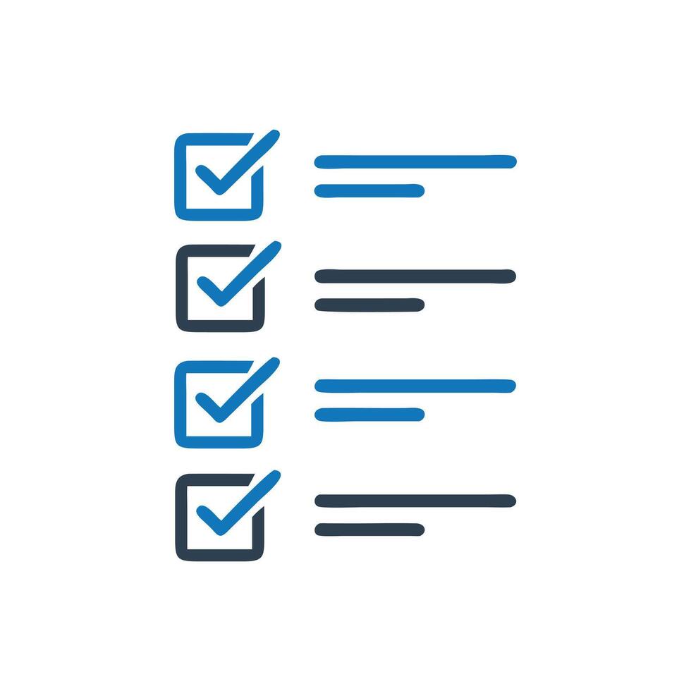 Check box selected icon, Poll icon vector