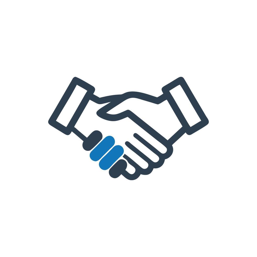 Shaking hands icon, Handshake Agreement Icon, Partnership Icon vector