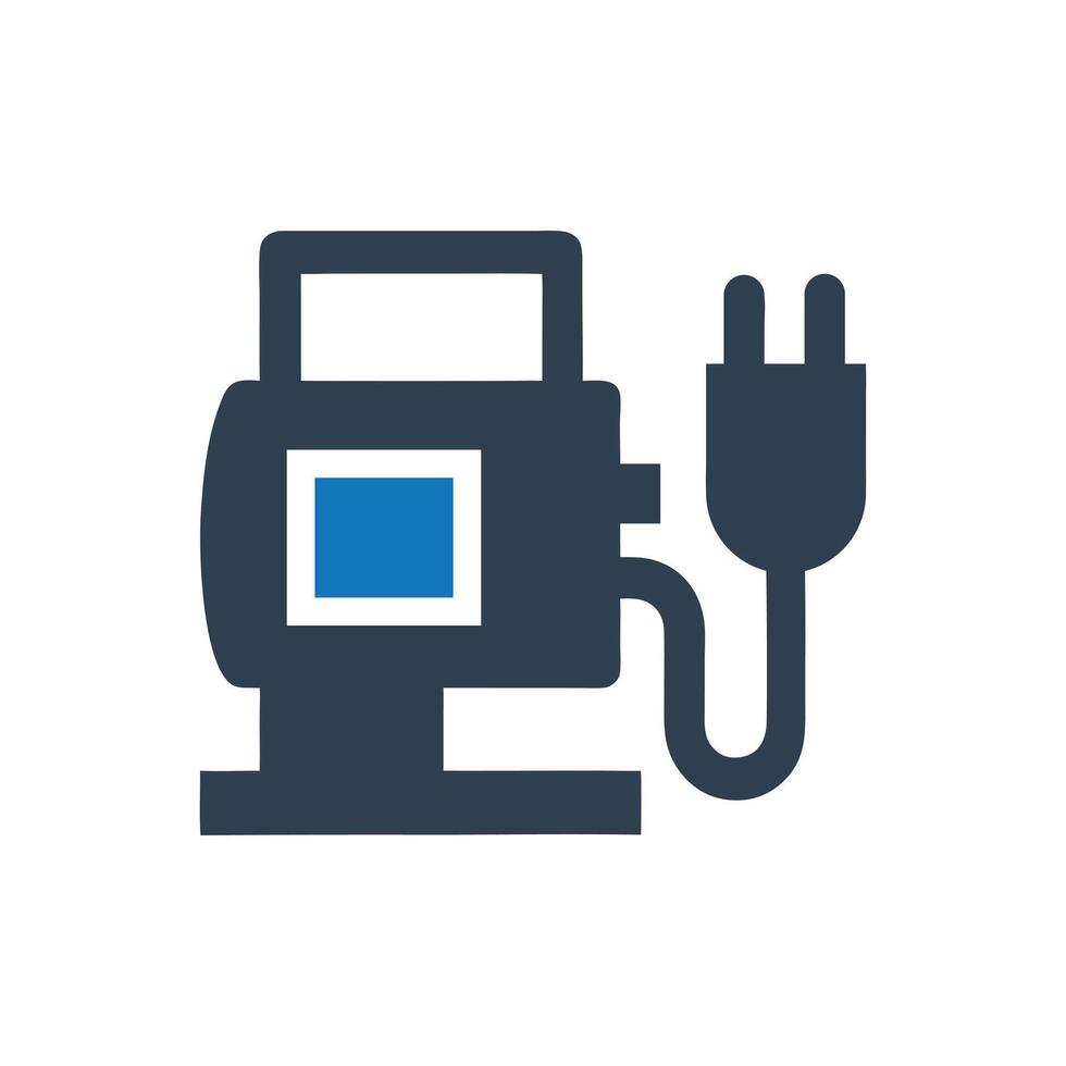 Electric Pump Icon, Electric car pump icon, Fuel pump icon vector