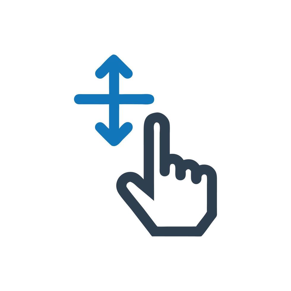 Hand Thumb Scroll Icon, Hand Spread Icon, Hand making pinching gesture icon vector