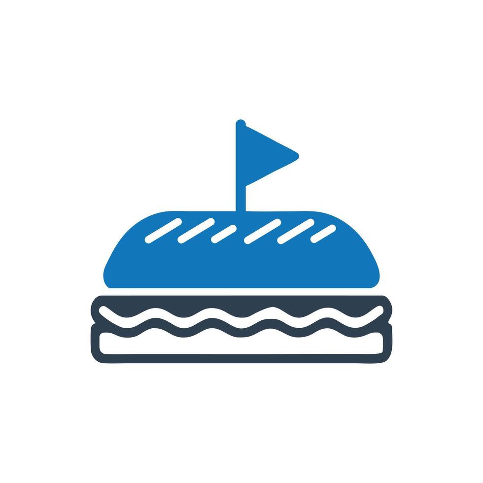 Cheeseburger Icon, Burger icon, Hamburger Cheeseburger Food Icon vector