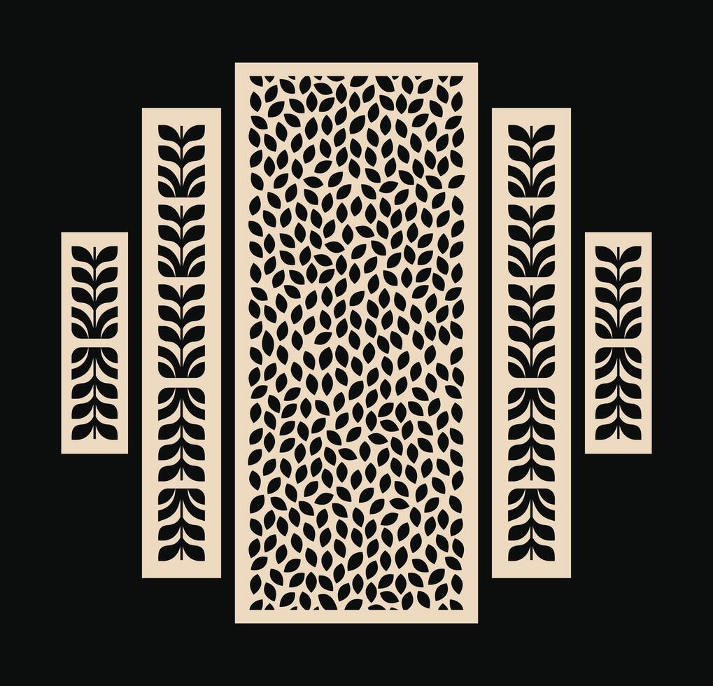 Laser Motif CNC Cutting panels design vector