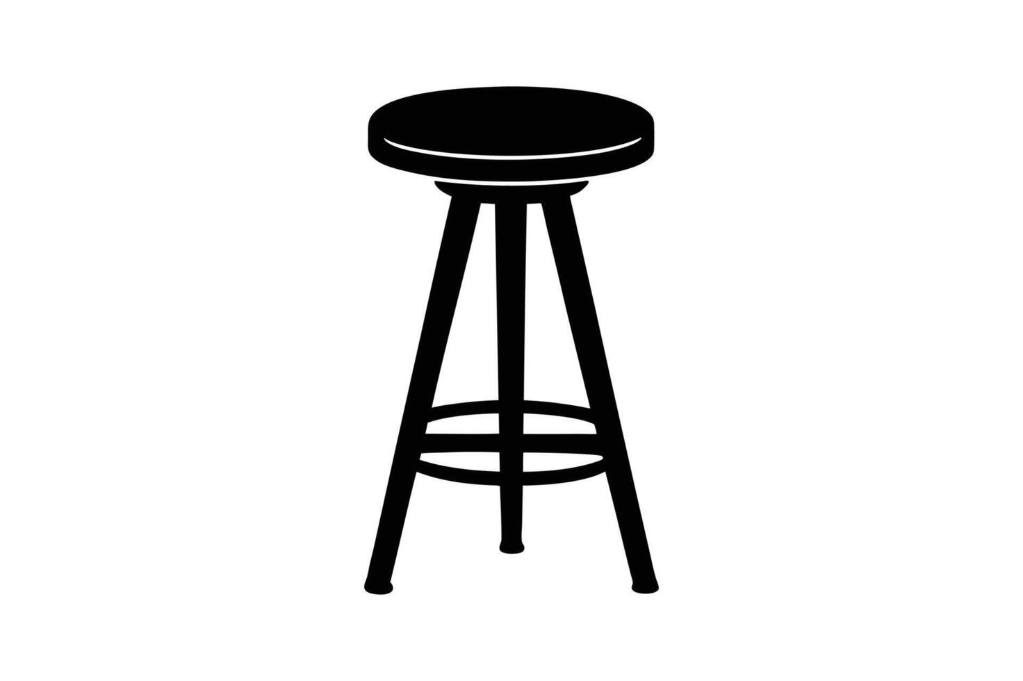 bar stool silhouette art design vector