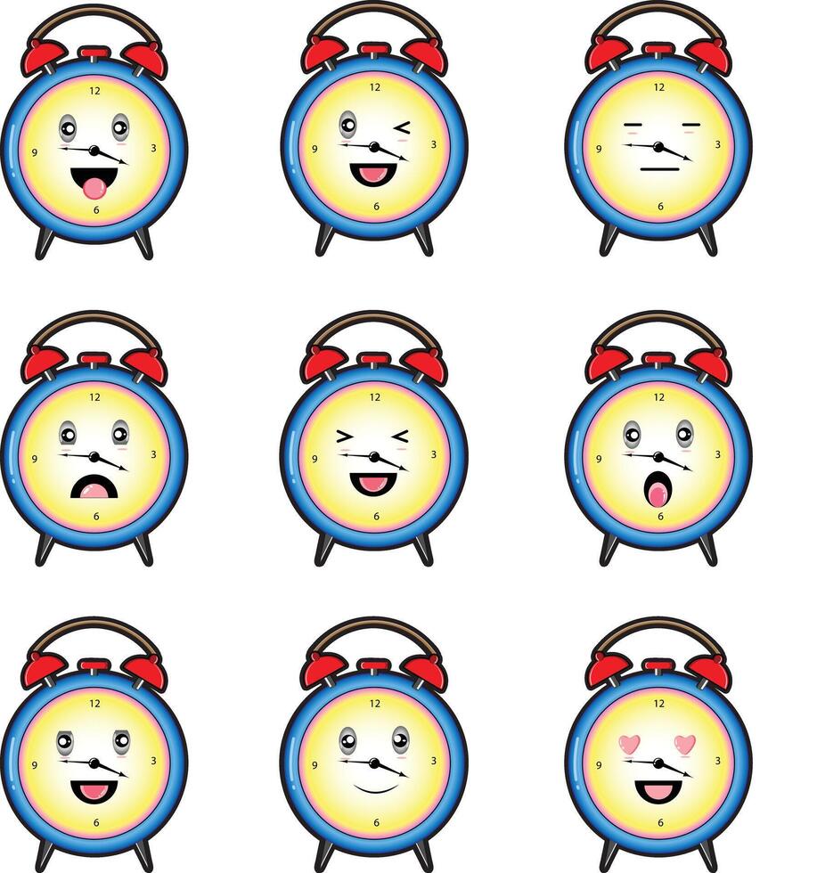 Alarm Expression cute vector