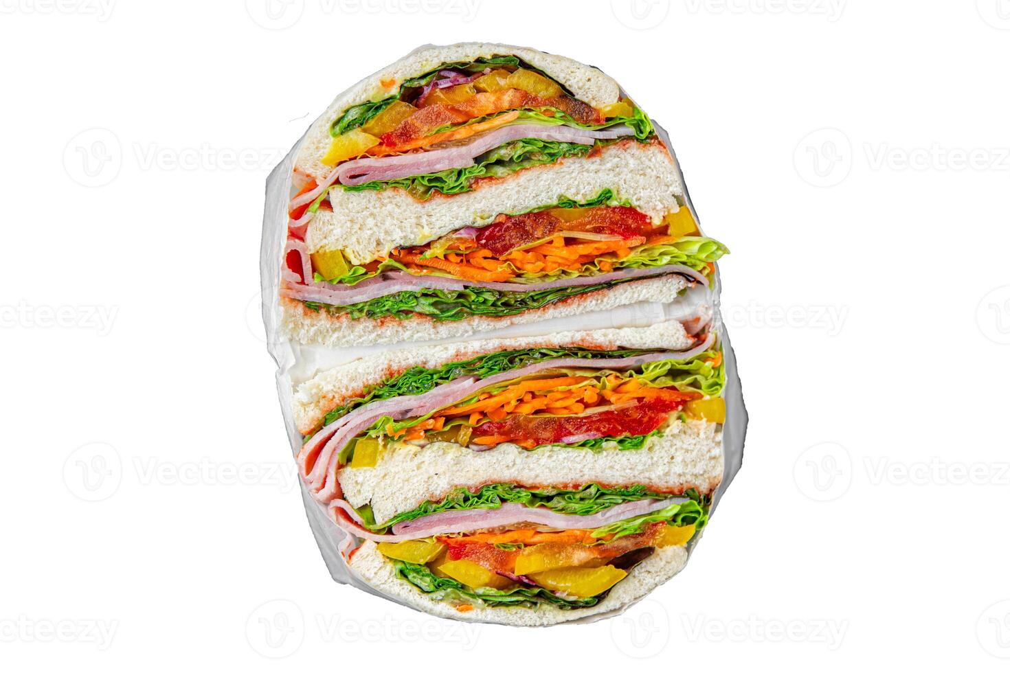 sandwich ham vegetable and meat spam fresh meal food snack on the table copy space food background photo