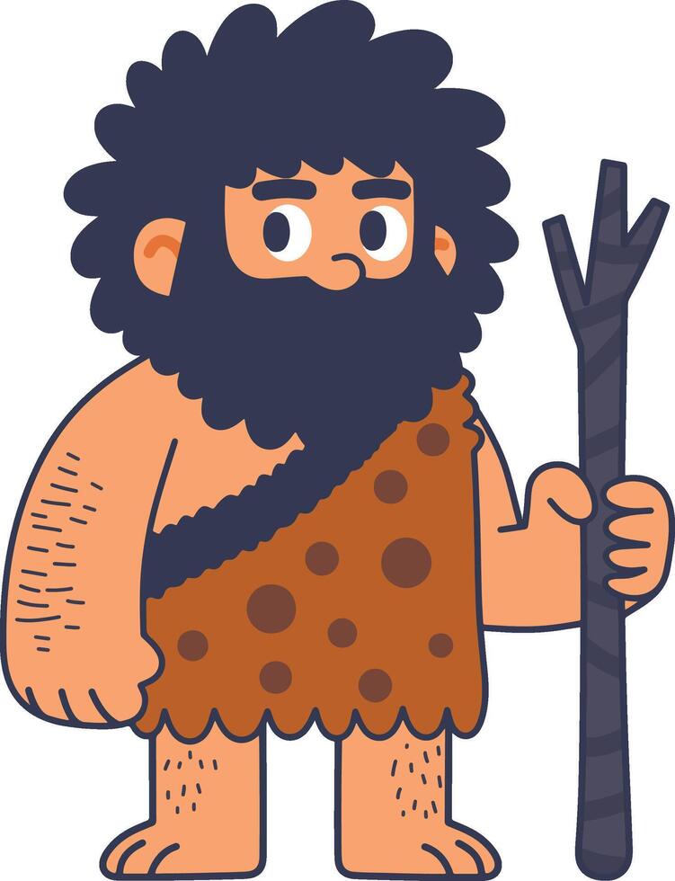 Caveman mascot design art vector