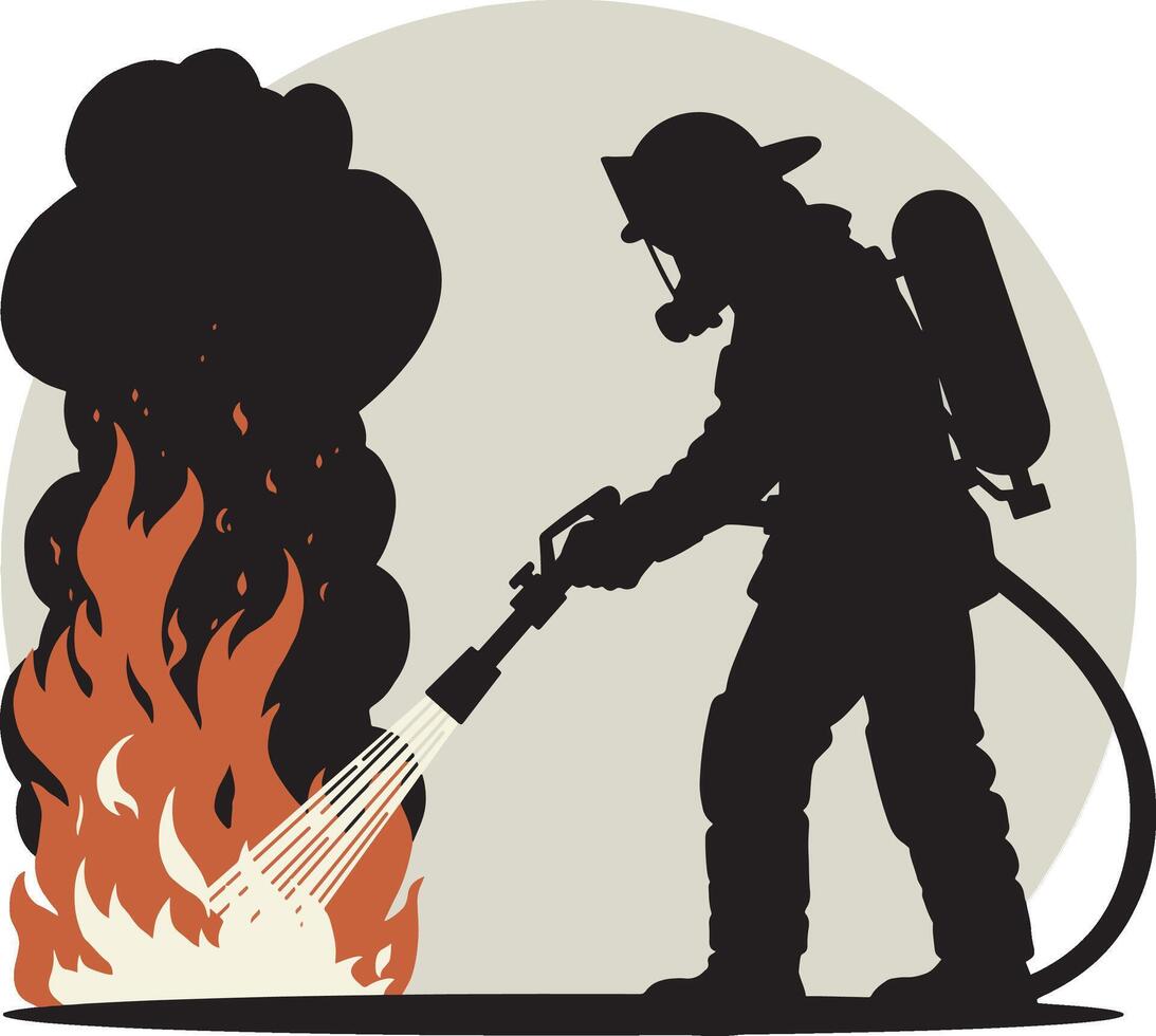 Firefighter bombero silhouette design vector