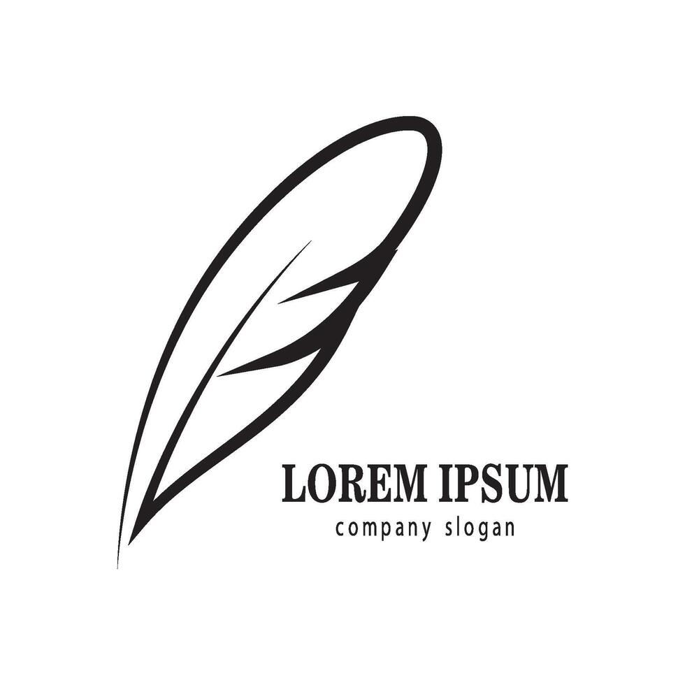 Feather logo design illustration vector