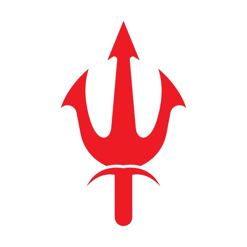Red trident logo vector