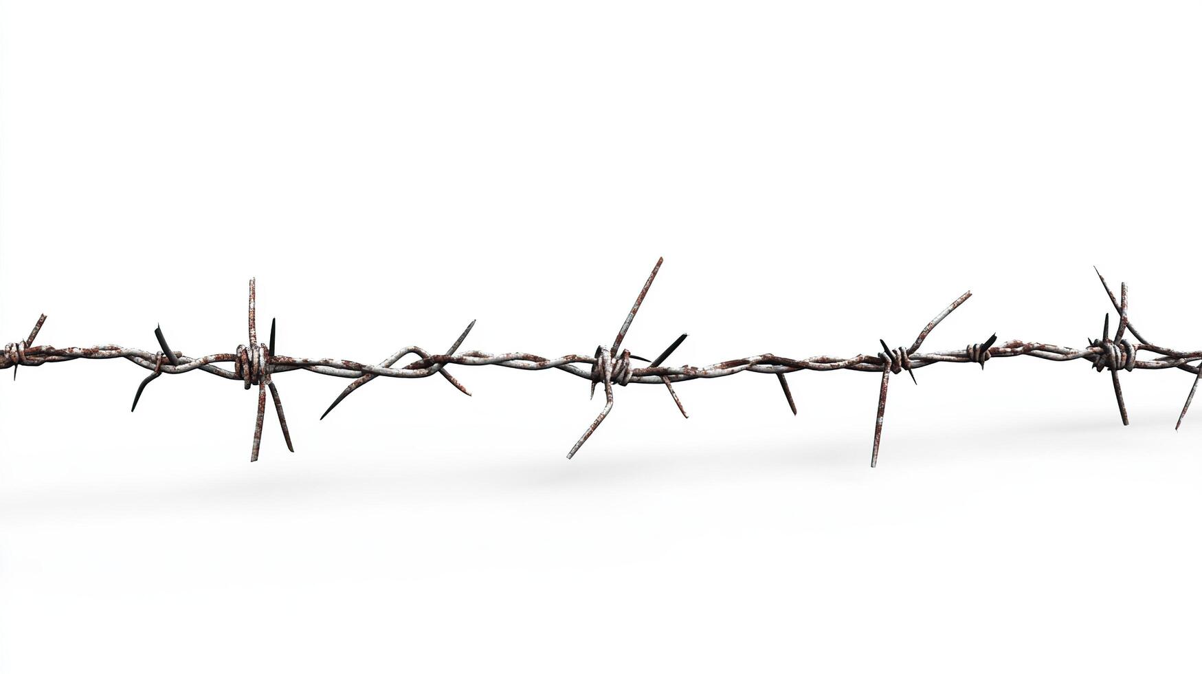 Barbed wire fence 3d model photo