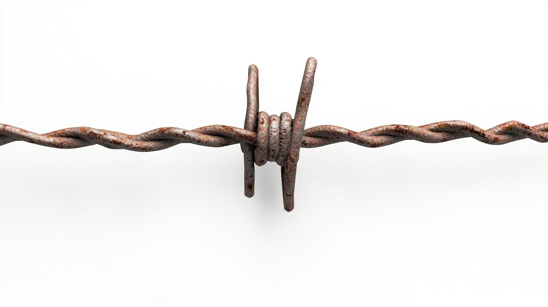 A close up of a barbed wire fence photo