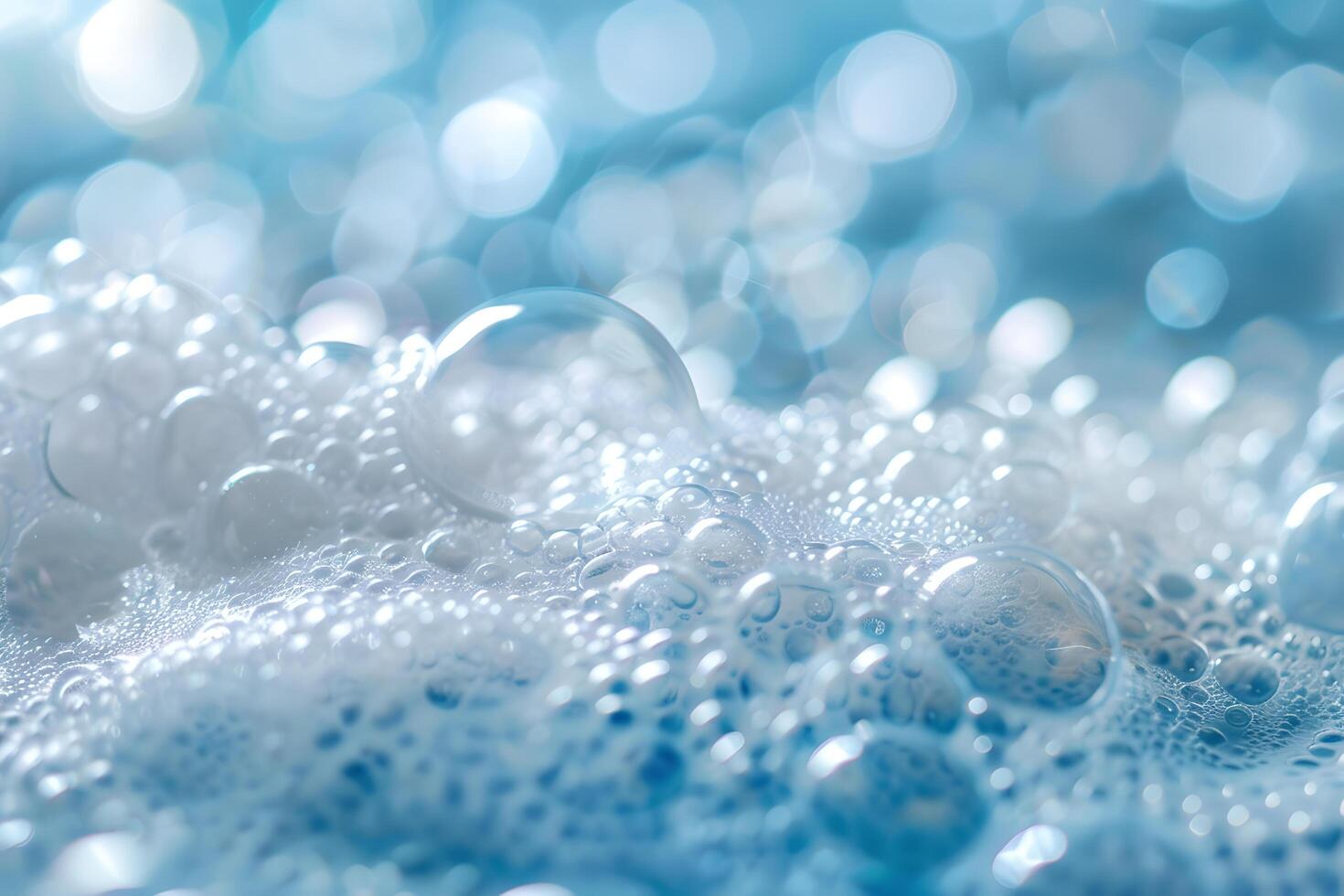 Foam with bubbles background. Soap, shampoo, powder, gel for shave, foam mousse with bubbles template. Pattern for hygiene, clean wash photo