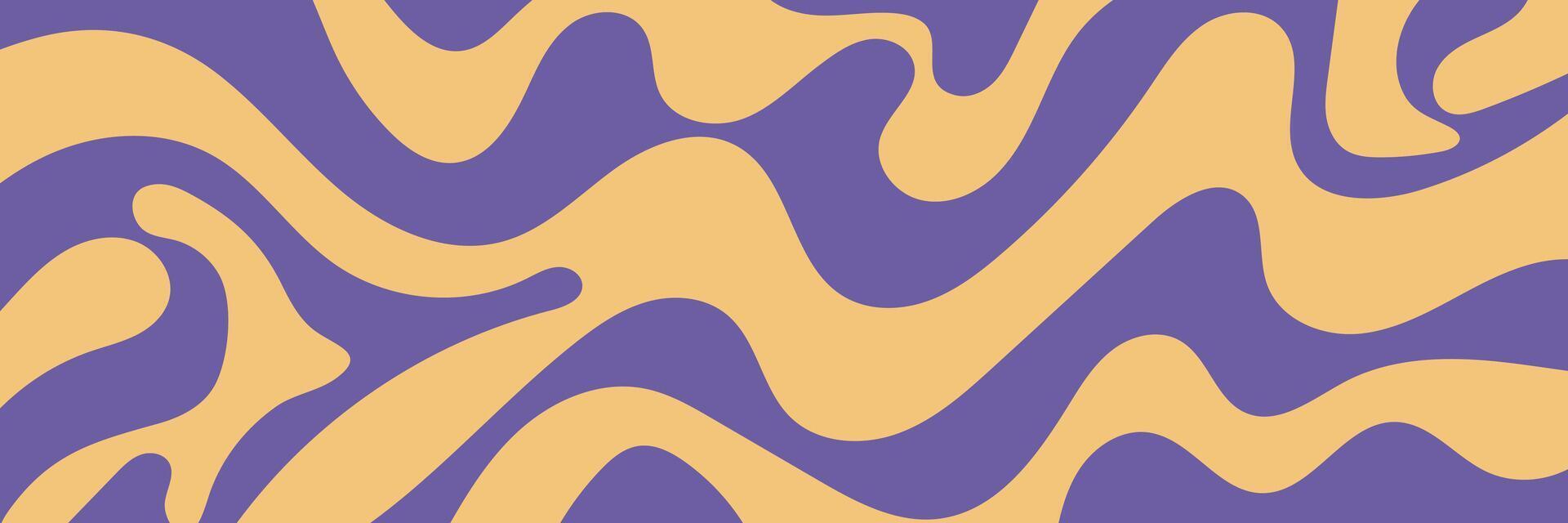 Abstract psychedelic print. Curve wave pattern, fluid background vector