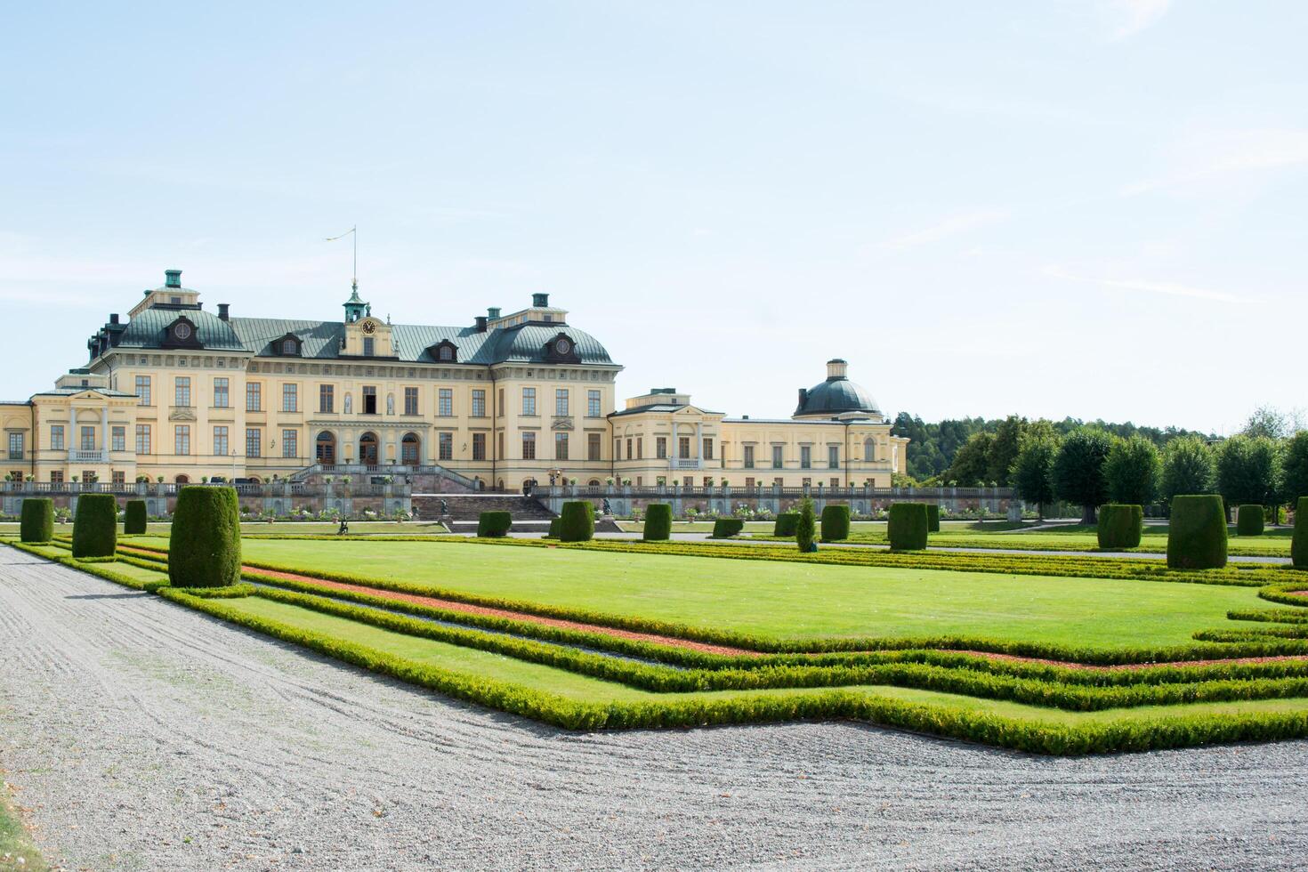 Drottningholm palace, beautiful palace and gardens in Stockholm, Sweden. photo