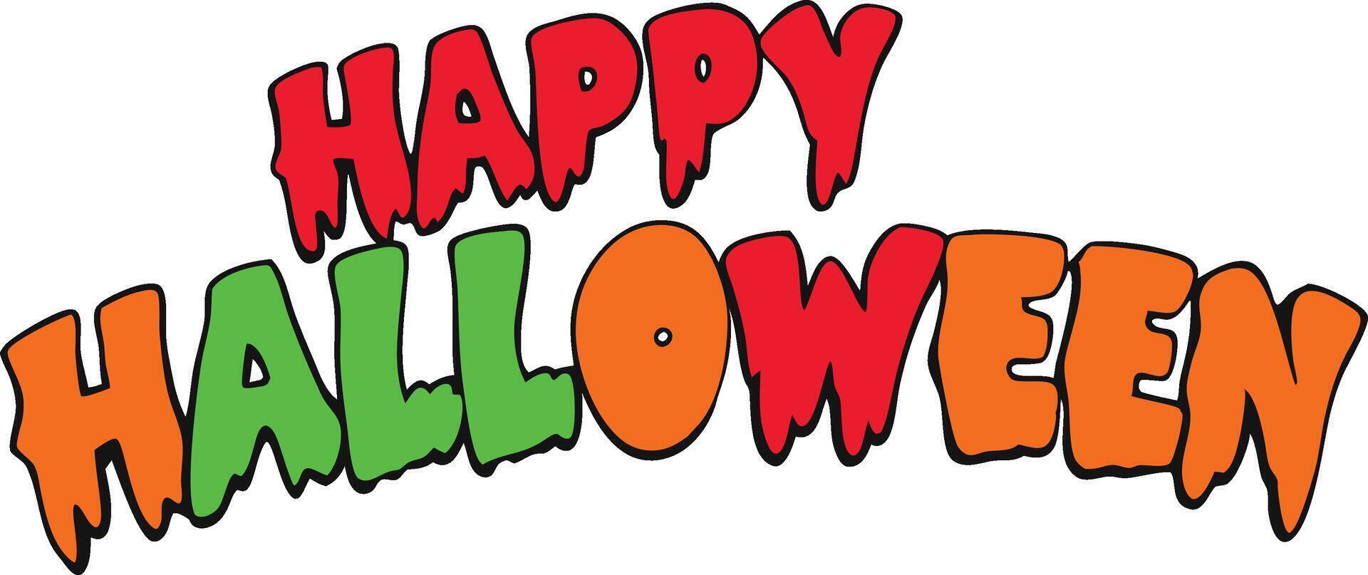 Happy Halloween Text for Banner vector