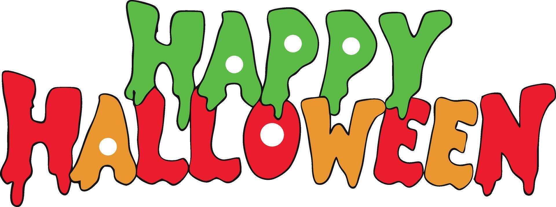 Happy Halloween clipart text vector