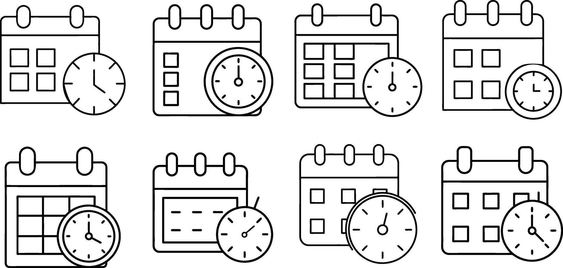 Creative Calendar and Clock Art for Modern Decor vector