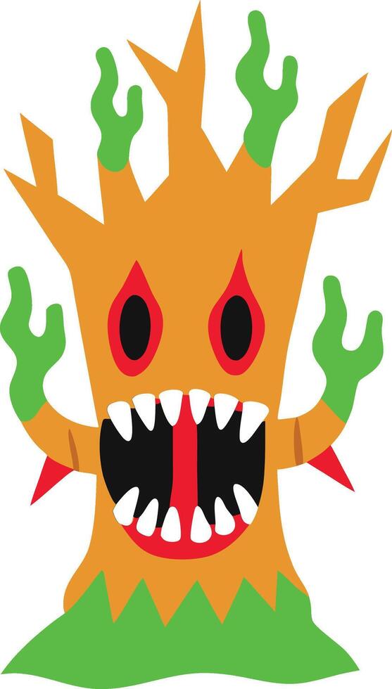 Monster tree clipart vector