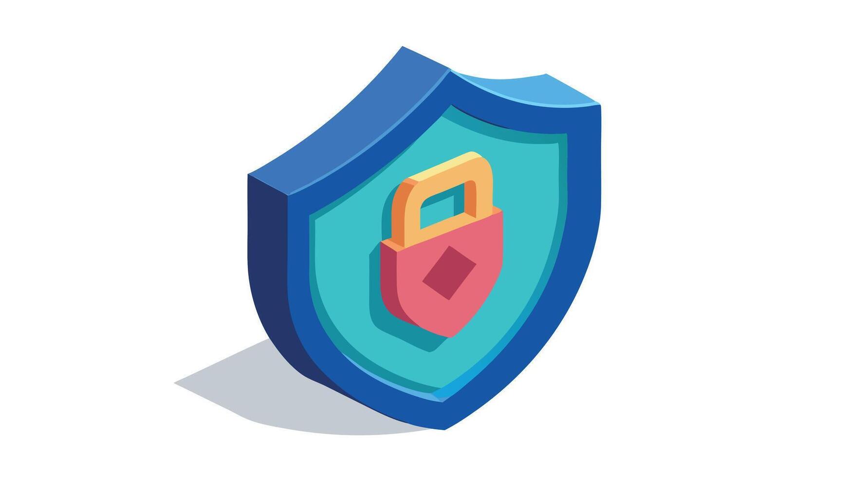 Secure icon isolated 3d render illustration vector