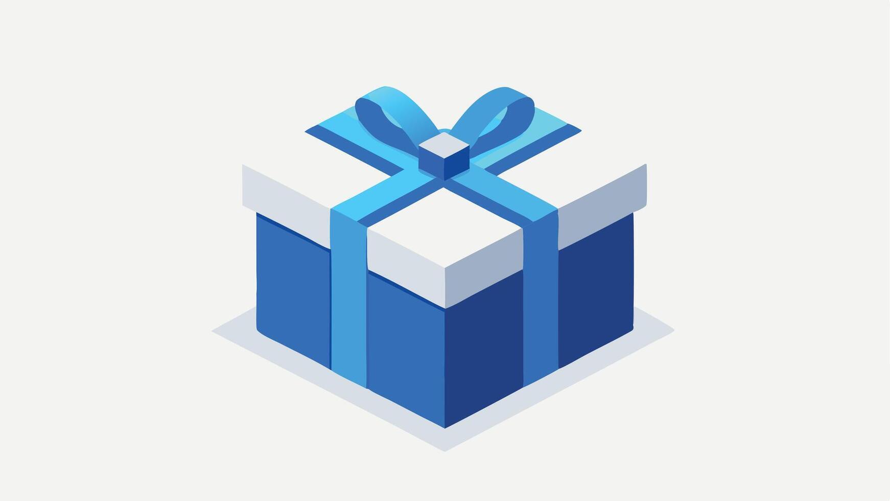 Gift box icon isolated 3d render illustration vector