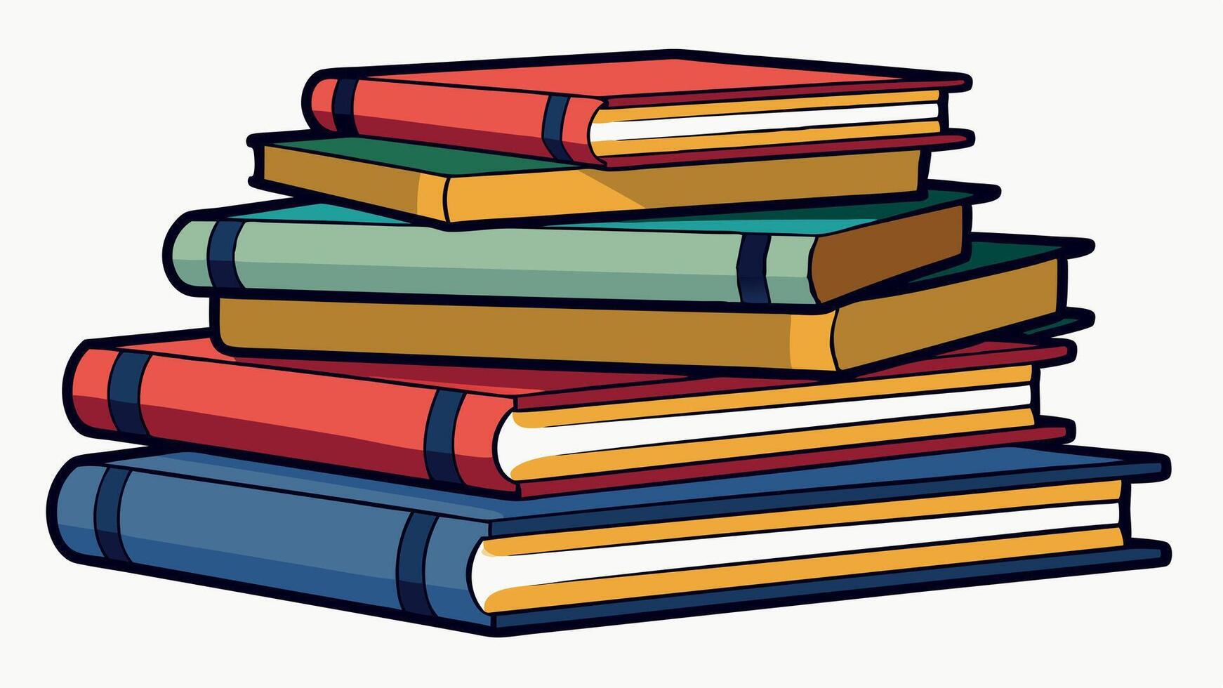 Books Stack Realistic vector