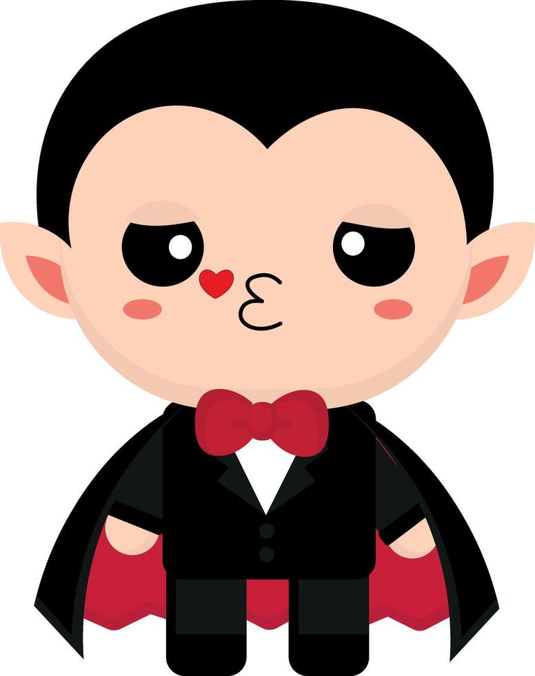Cute vampire, goth, with expressions, collection, stick Fun Emotions, kissing vampire vector