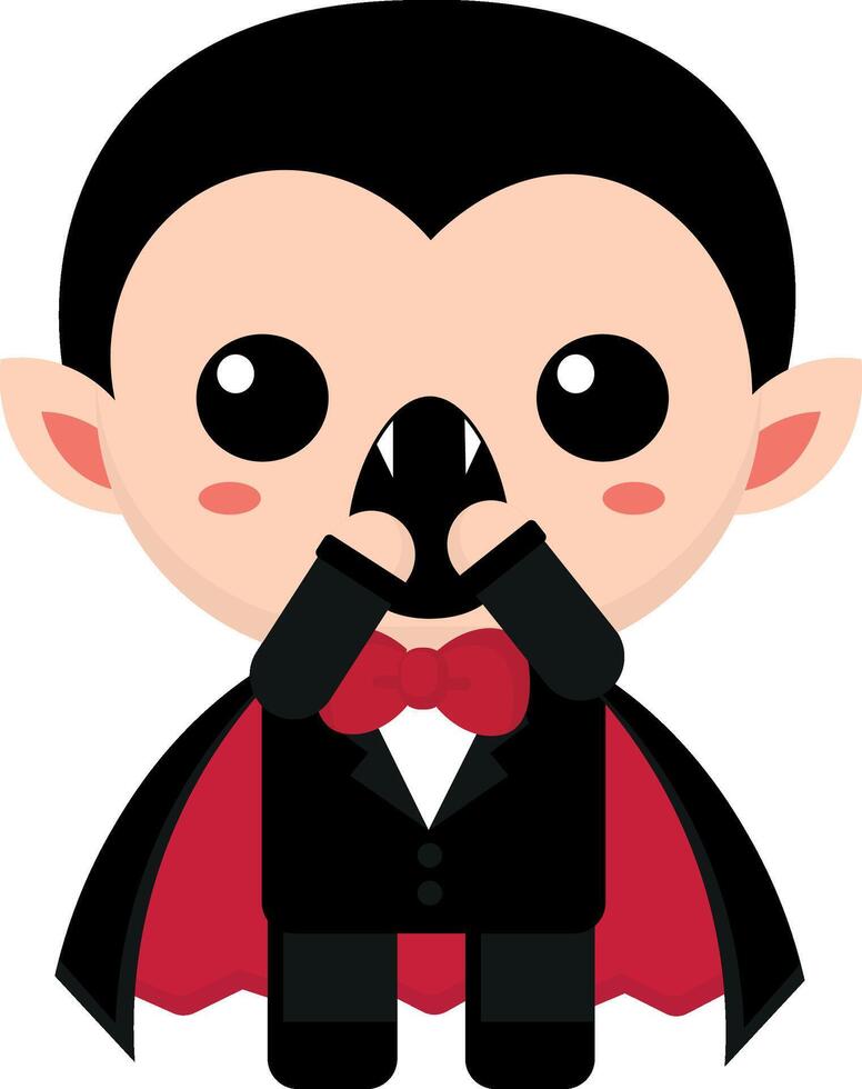 Cute, goth vampire with expressions, collection, stick Fun Emotions, scared, surprised vampire vector