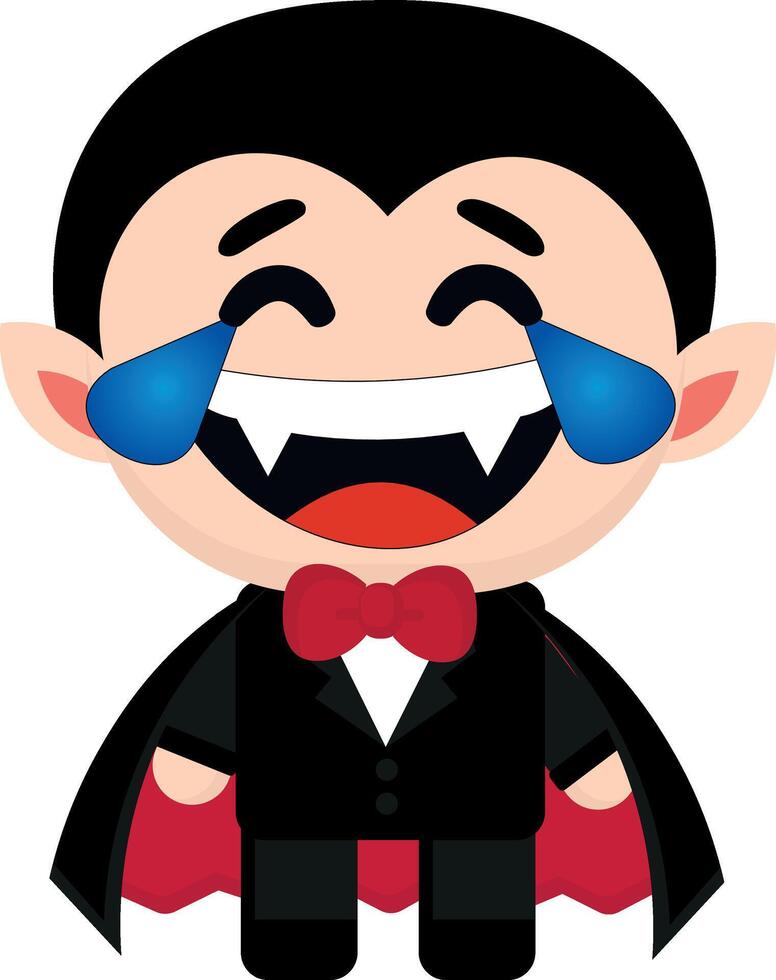 Cute vampire, goth, with expressions, collection, stick Fun Emotions, smiling, crying. vector
