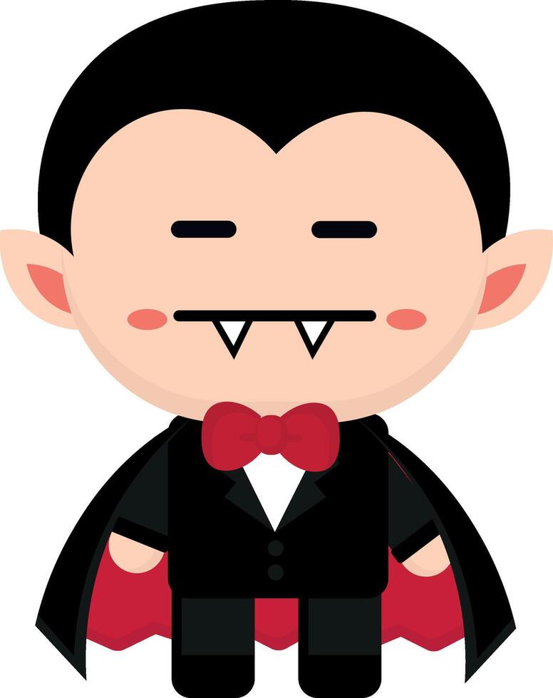Cute goth vampire with expressions, collection, fun Emotions stick, Neutral Face vampire vector