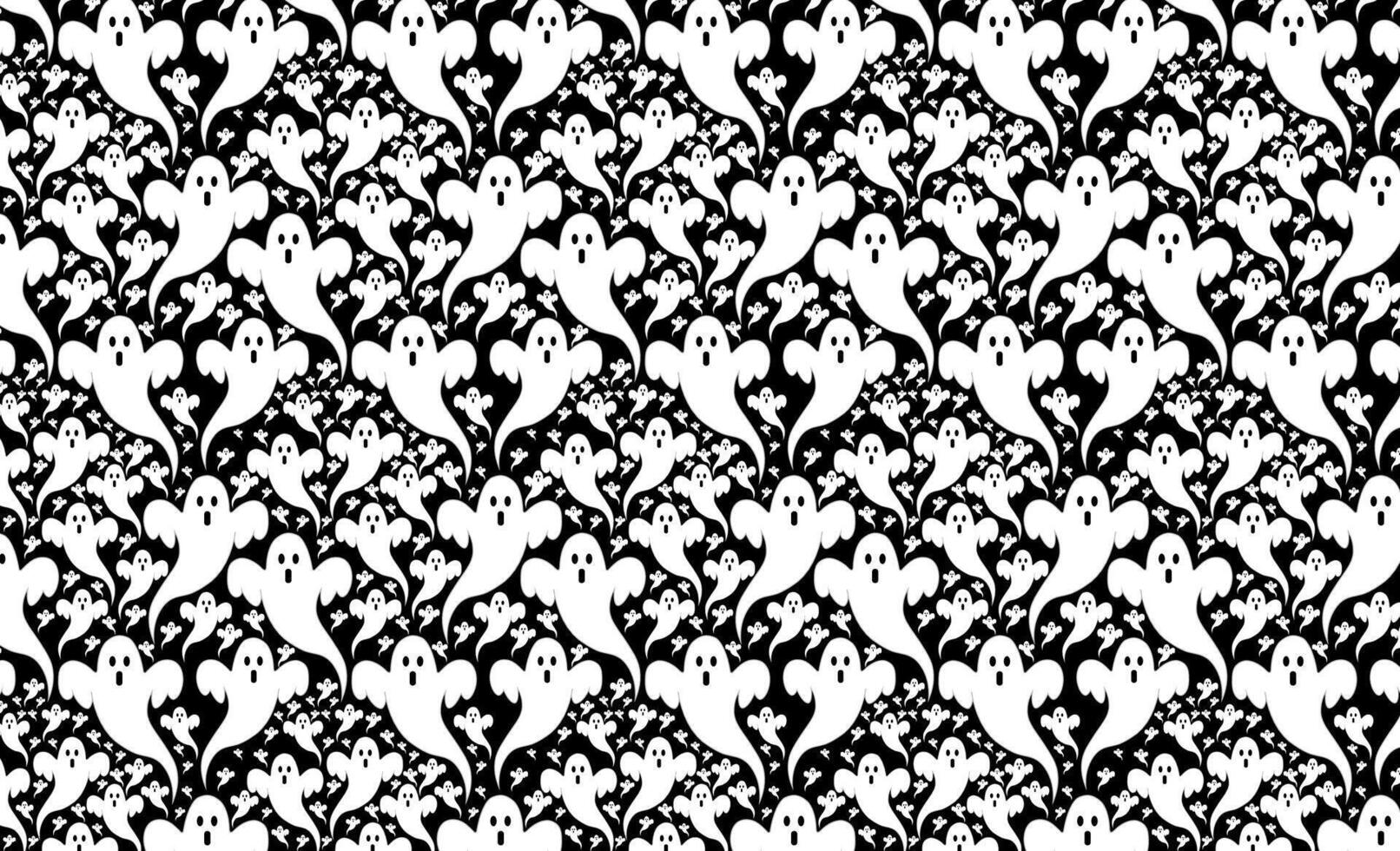 Little halloween ghost, for designer backgrounds, textures, prints, pattern, black and white vector